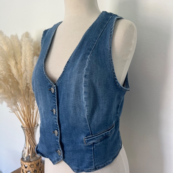 OAT Denim vest top - Picture 2 of 7